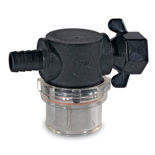Shurflo by Pentair Swivel Nut Strainer - 1/2" Barb Inlet - Clear Bowl [255-325] - Twin Screws Marine Service