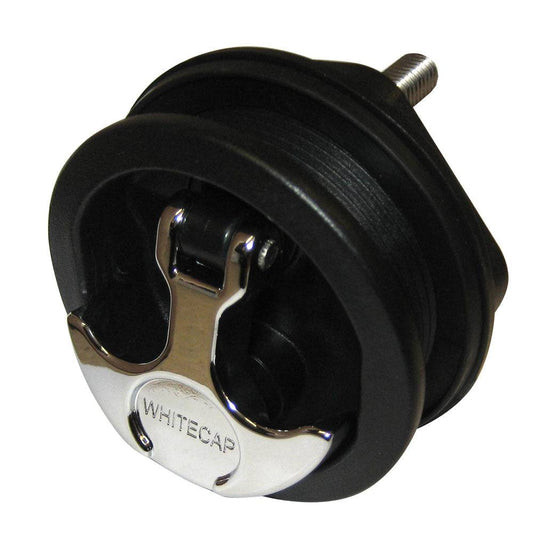 Whitecap T-Handle Latch - Chrome Plated Zamac/Black Nylon - No Lock - Freshwater Use Only [S-230BC] - Twin Screws Marine Service