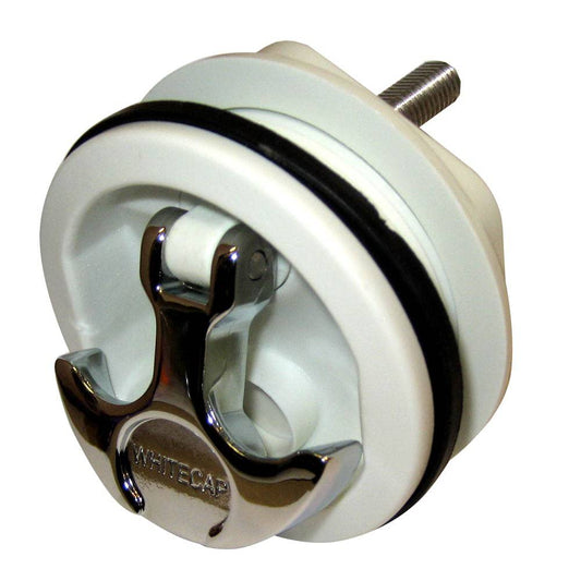 Whitecap T-Handle Latch - Chrome Plated Zamac/White Nylon - No Lock - Freshwater Use Only [S-230WC] - Twin Screws Marine Service