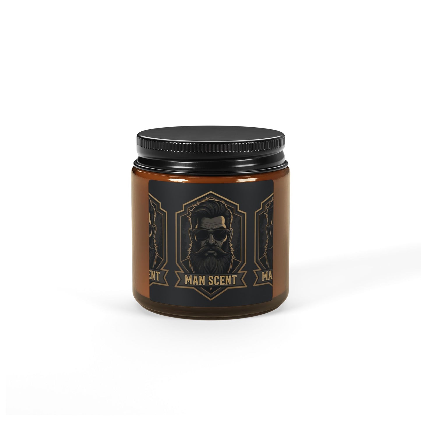 Man Scent Amber Soy Candle — Masculine Aromatherapy Gift (Multi-Size)