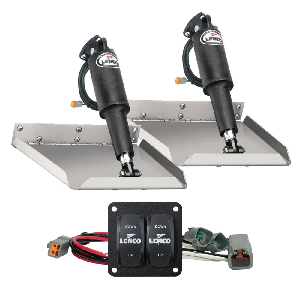Lenco 12" x 12" Edge Mount Trim Tab Kit w/Double Rocker Switch Kit [15102-104] - Twin Screws Marine Service