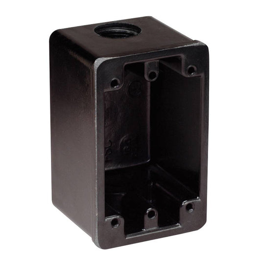 Marinco FS Box Black f/15A, 20A, 30A Receptacles [6080] - Twin Screws Marine Service