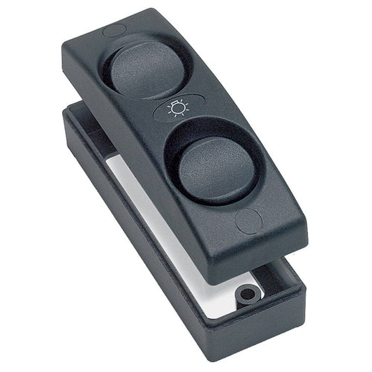 BEP Contour 1100 Series Double Interior Switch - On/Off - Black [1101-BK] - Twin Screws Marine Service