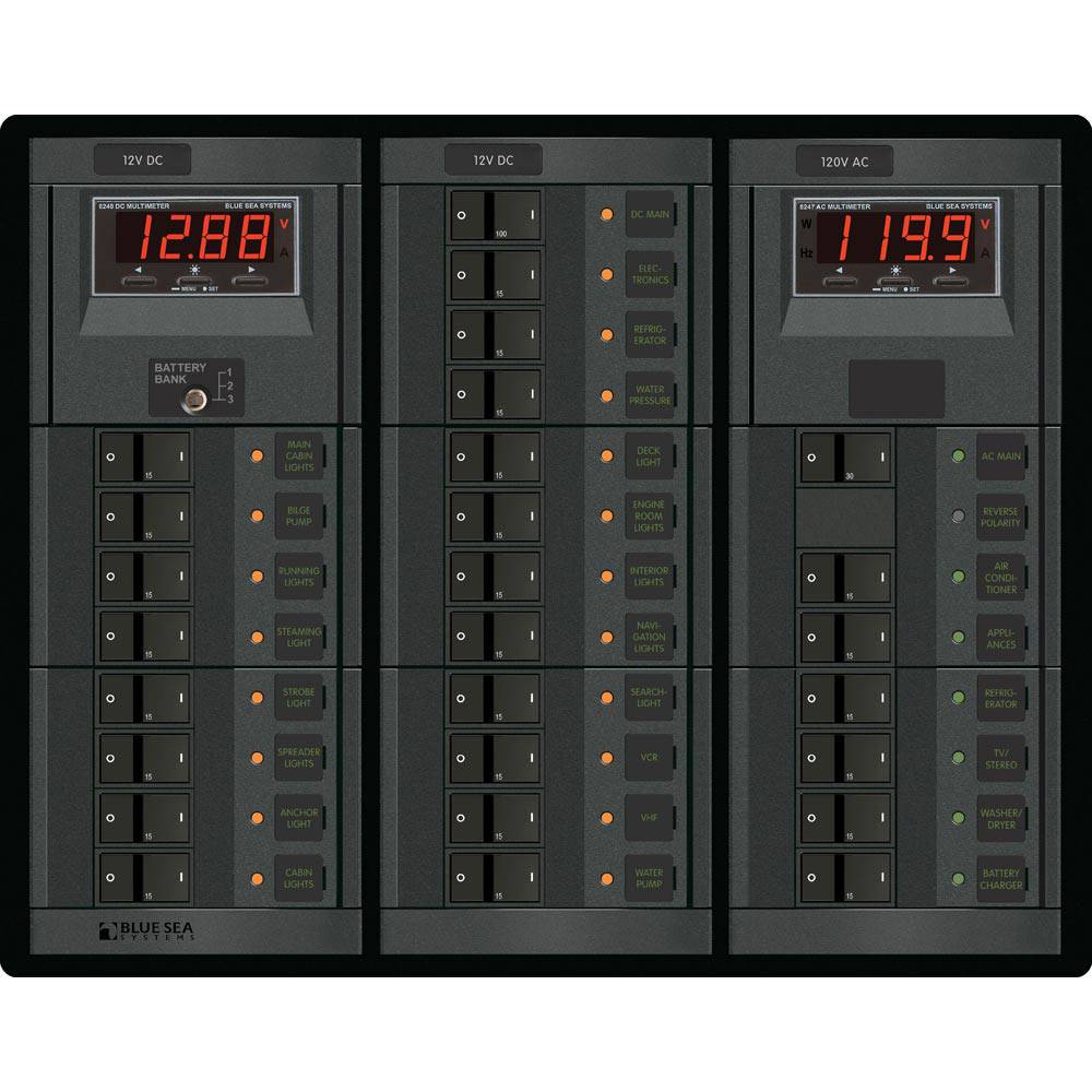 Blue Sea 1218 12V DC Main + 19 Positions / 120V AC Main + 6 Positions [1218] - Twin Screws Marine Service