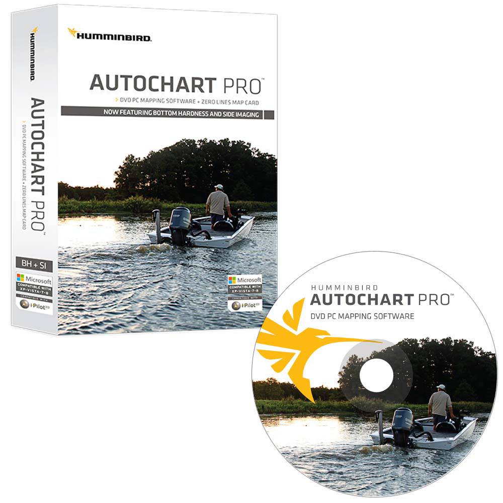 Humminbird AutoChart PRO DVD PC Mapping Software w/Zero Lines Map Card [600032-1] - Twin Screws Marine Service