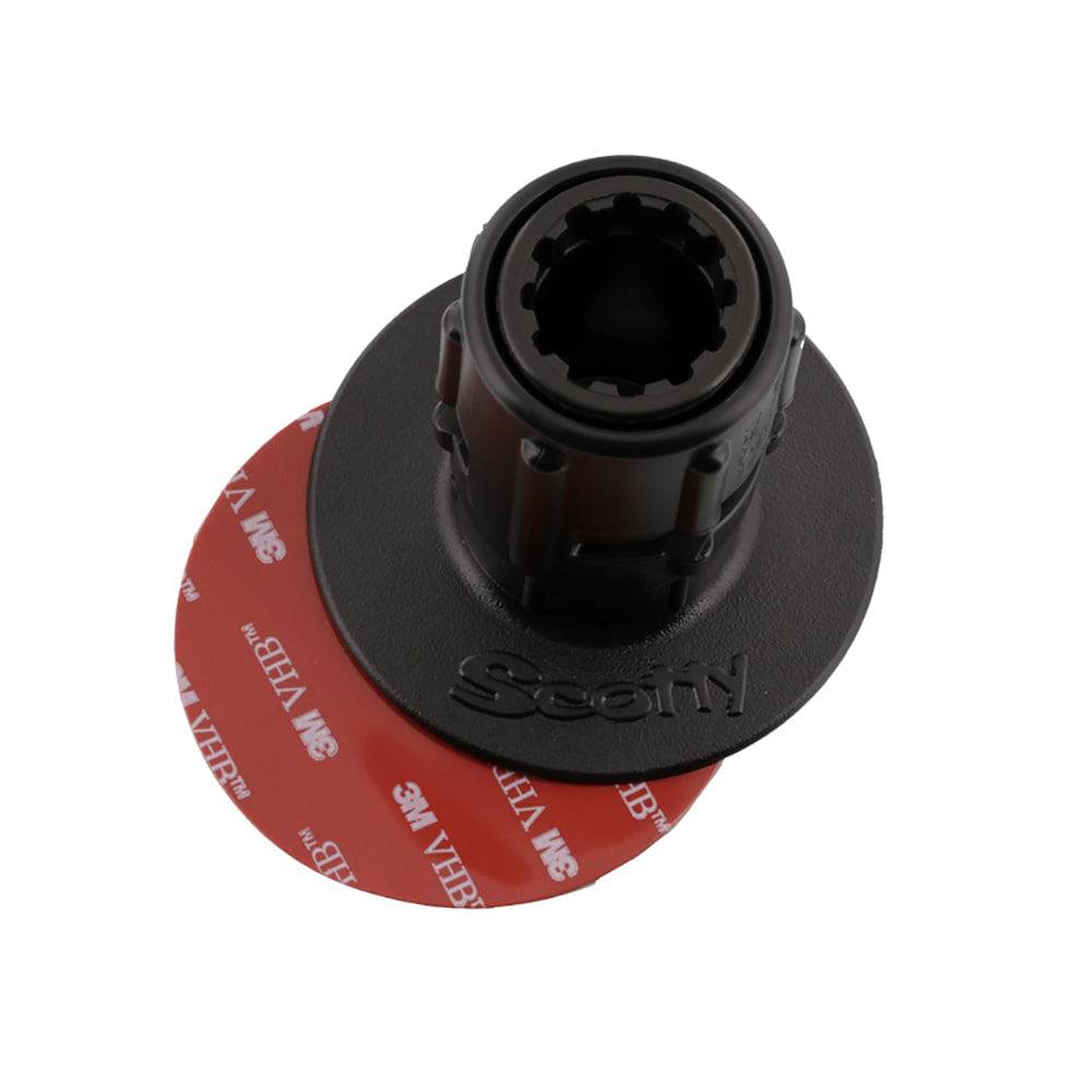Scotty 448 Stick-On Mount w/Gear-Head Adapter - 3" Pad [0448-BK] - Twin Screws Marine Service