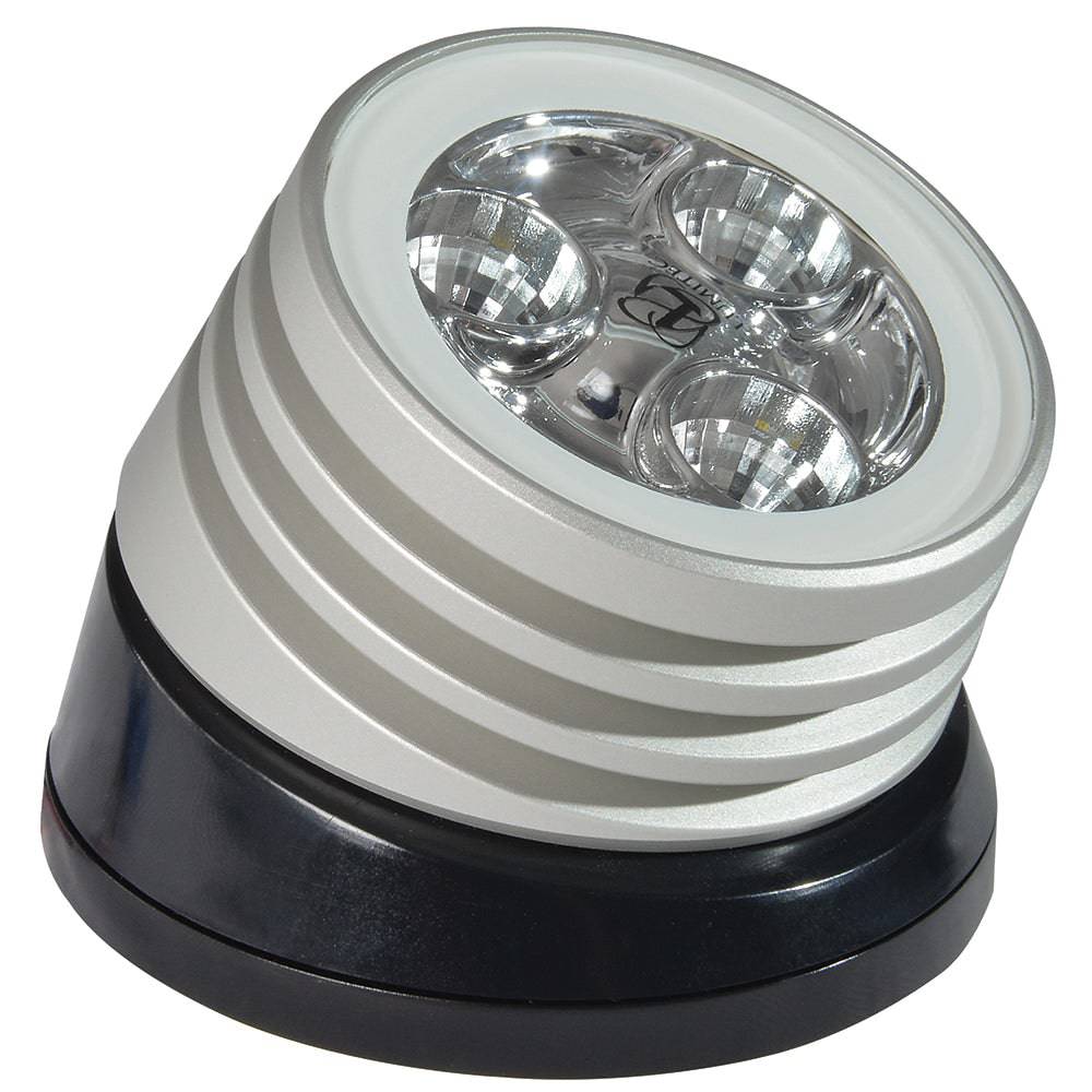 Lumitec Zephyr LED Spreader/Deck Light -Brushed, Black Base - White Non-Dimming [101326] - Twin Screws Marine Service