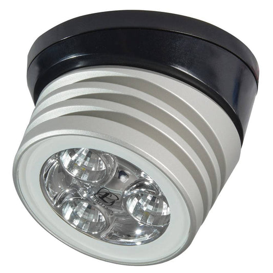 Lumitec Zephyr LED Spreader/Deck Light -Brushed, Black Base - White Non-Dimming [101326] - Twin Screws Marine Service