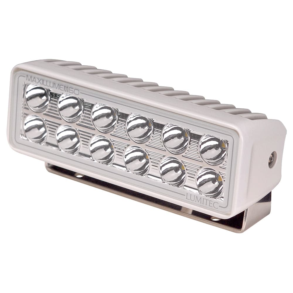 Lumitec Maxillume h60 - Trunnion Mount Flood Light - White Dimming - White Housing [101334] - Twin Screws Marine Service