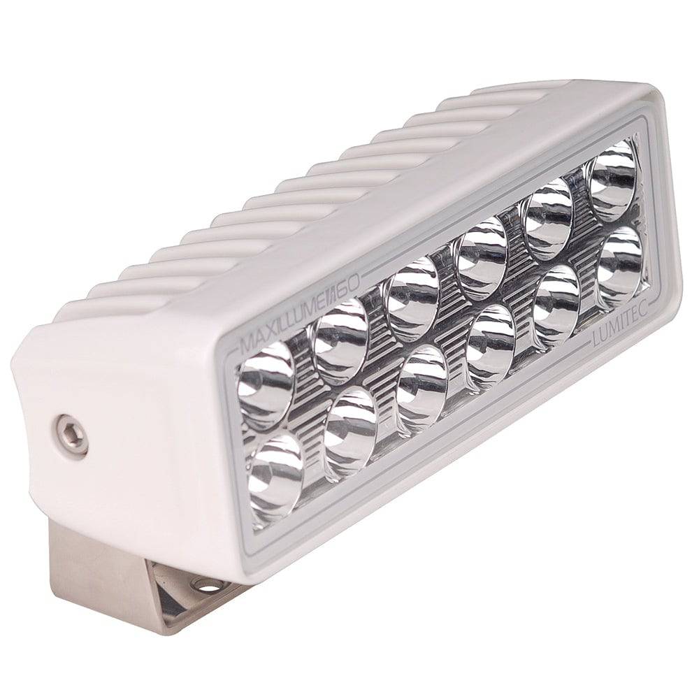 Lumitec Maxillume h60 - Trunnion Mount Flood Light - White Dimming - White Housing [101334] - Twin Screws Marine Service