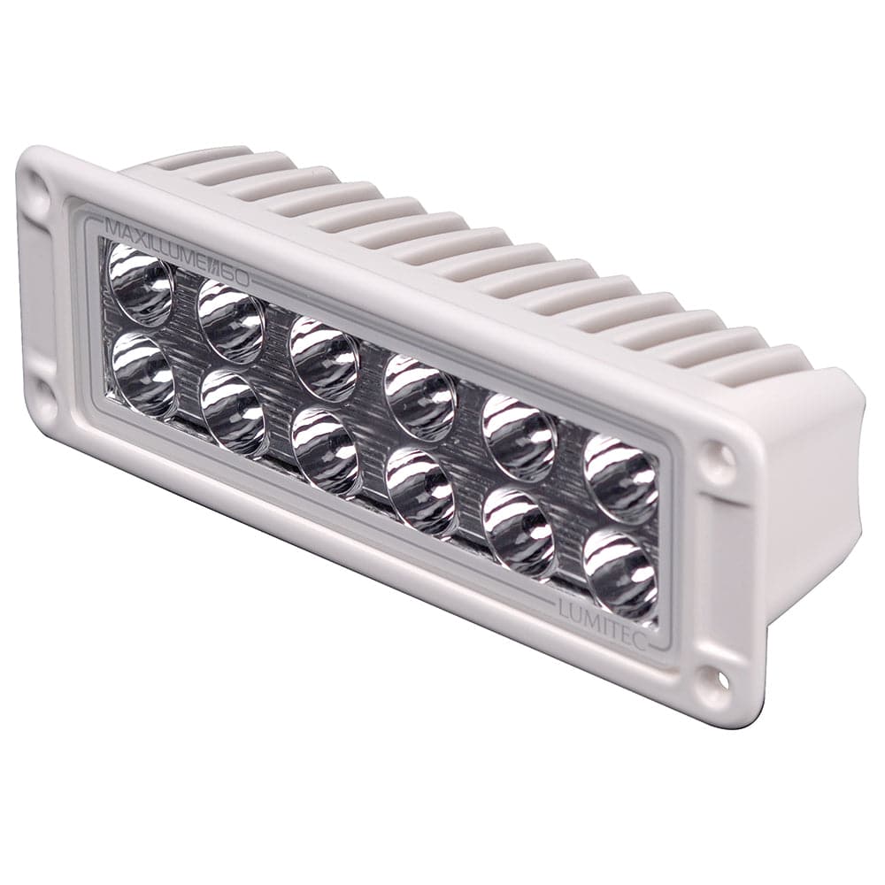 Lumitec Maxillumeh60 - Flush Mount Flood Light - White Housing - White Dimming [101336] - Twin Screws Marine Service