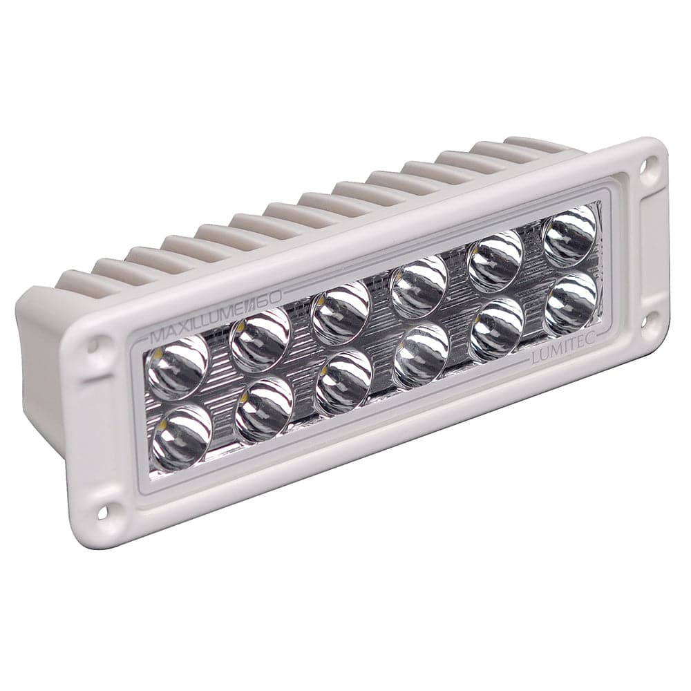 Lumitec Maxillumeh60 - Flush Mount Flood Light - White Housing - White Dimming [101336] - Twin Screws Marine Service