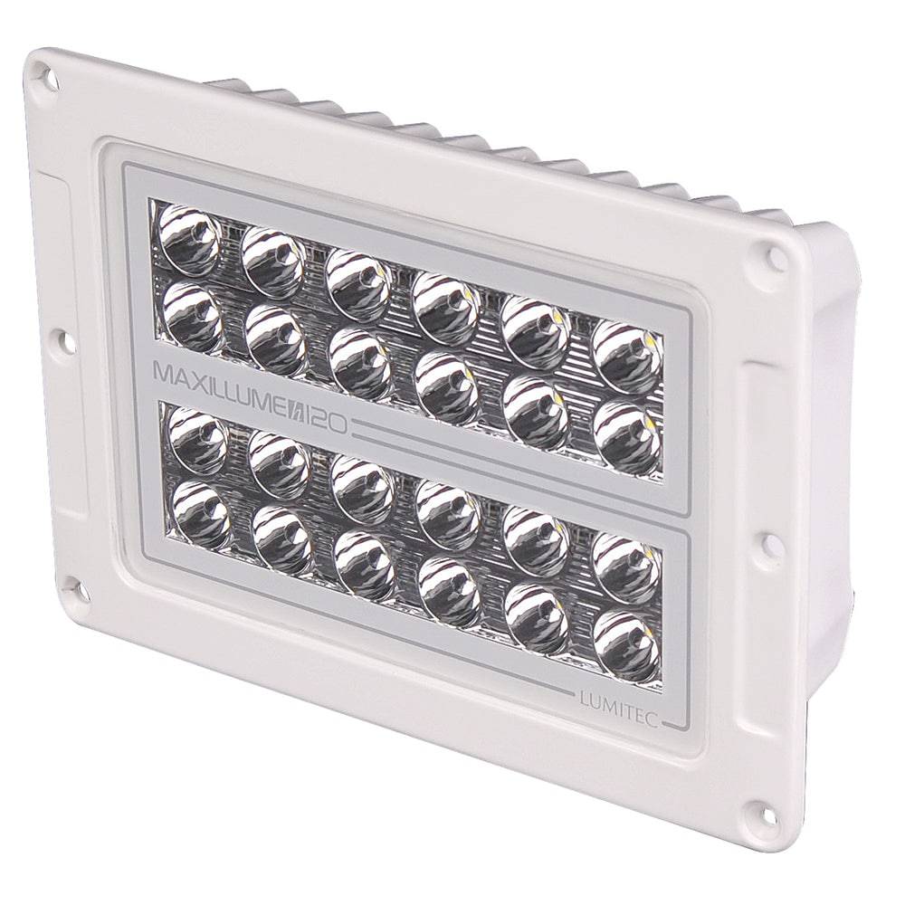 Lumitec Maxillume h120 - Flush Mount Flood Light - White Housing - White Dimming [101348] - Twin Screws Marine Service