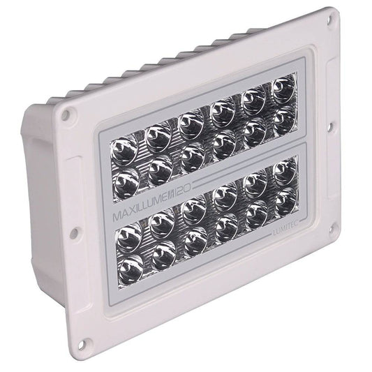 Lumitec Maxillume h120 - Flush Mount Flood Light - White Housing - White Dimming [101348] - Twin Screws Marine Service