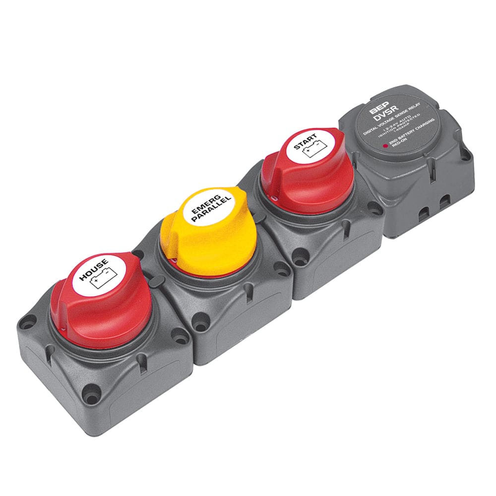 BEP Horizontal Battery Distribution Cluster f/Single Engine w/Two       Battery Banks [716-H-140A-DVSR] - Twin Screws Marine Service