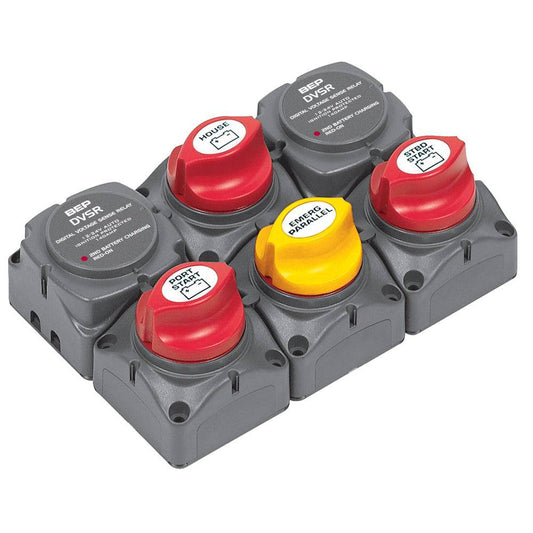 BEP Battery Distribution Cluster f/Twin Outboard Engines w/Three Battery Banks [717-140A-DVSR] - Twin Screws Marine Service