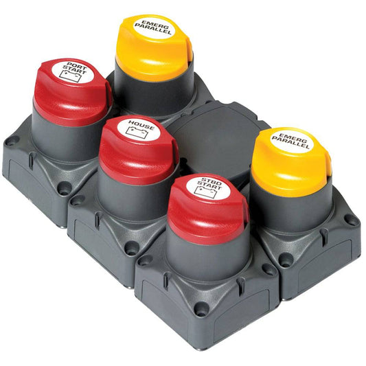 BEP Battery Distribution Cluster f/Twin Outboard Engines w/Three Battery Banks w/Motorized VSR [80-716-0018-00] - Twin Screws Marine Service