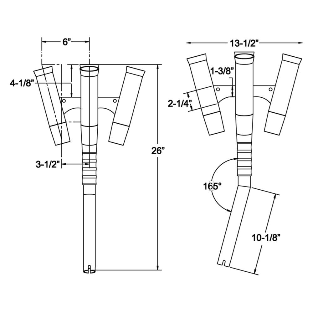 TACO Olympic 5-Rod Holder Cluster [F31-0790BXY-1] - Twin Screws Marine Service
