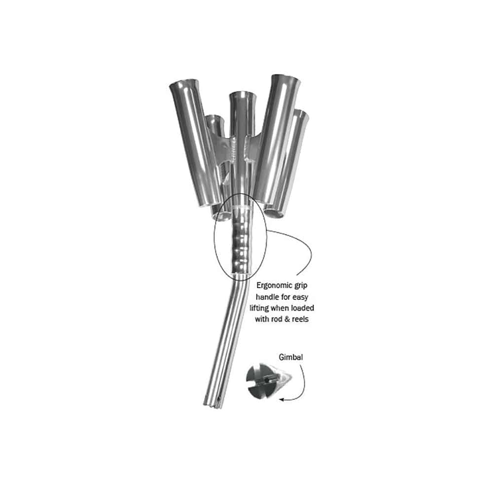 TACO Olympic 5-Rod Holder Cluster [F31-0790BXY-1] - Twin Screws Marine Service