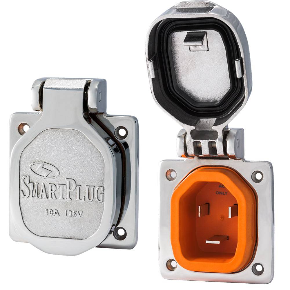 SmartPlug 30 AMP Male Inlet Cover - Stainless Steel [BM30NT] - Twin Screws Marine Service