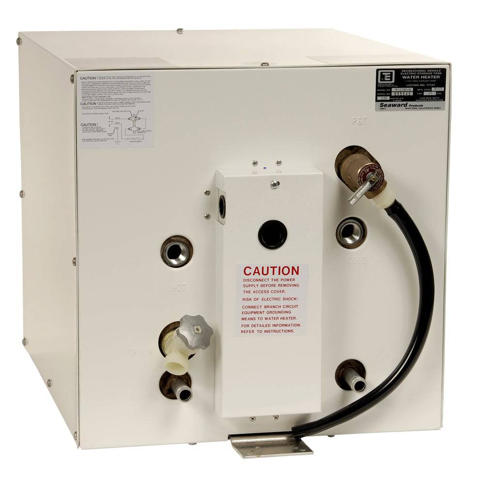 Whale Seaward 11 Gallon Hot Water Heater w/Front Heat Exchanger - White Epoxy - 120V - 1500W [F1100W] - Twin Screws Marine Service