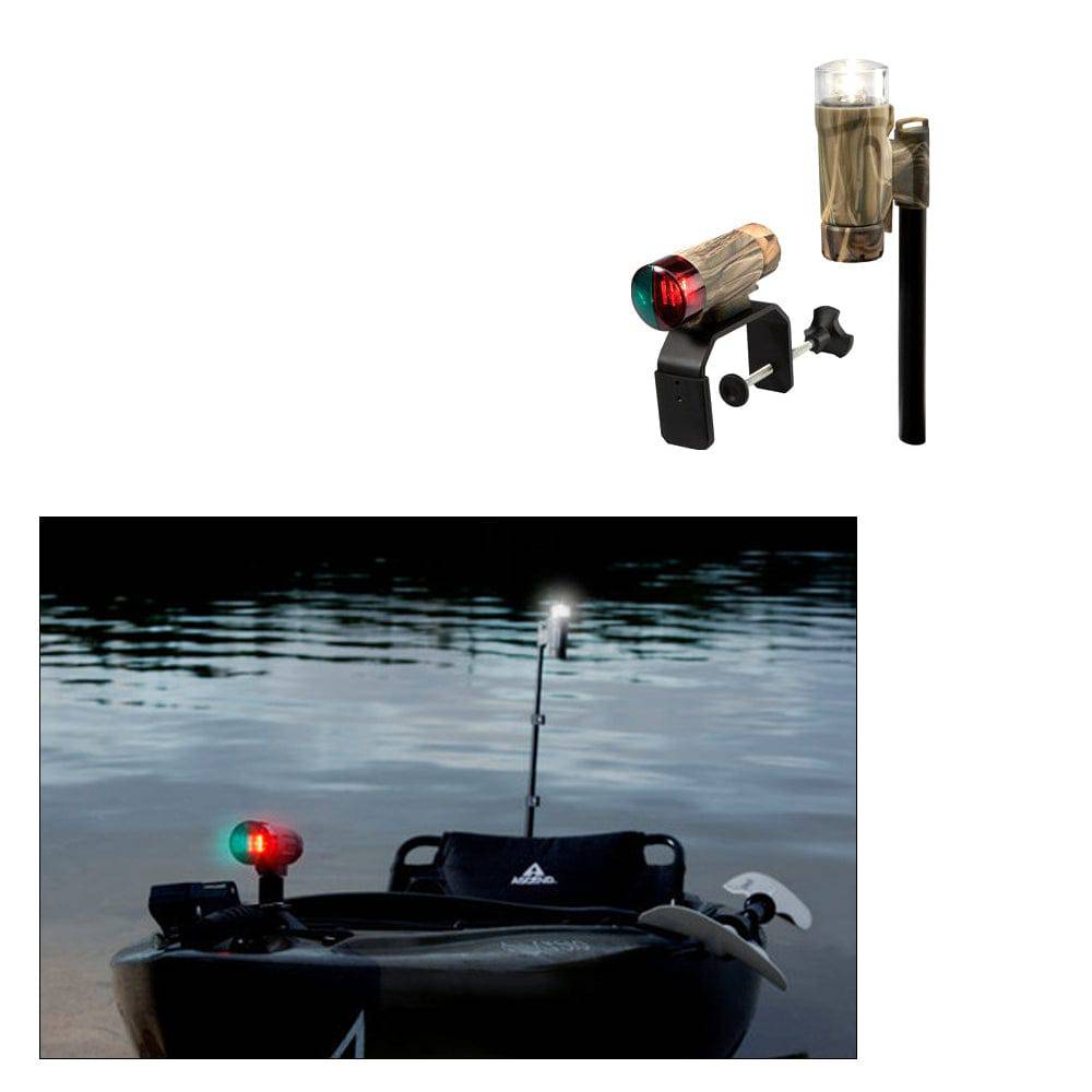 Attwood PaddleSport Portable Navigation Light Kit - C-Clamp, Screw Down or Adhesive Pad - RealTree Max-4 Camo [14195-7] - Twin Screws Marine Service