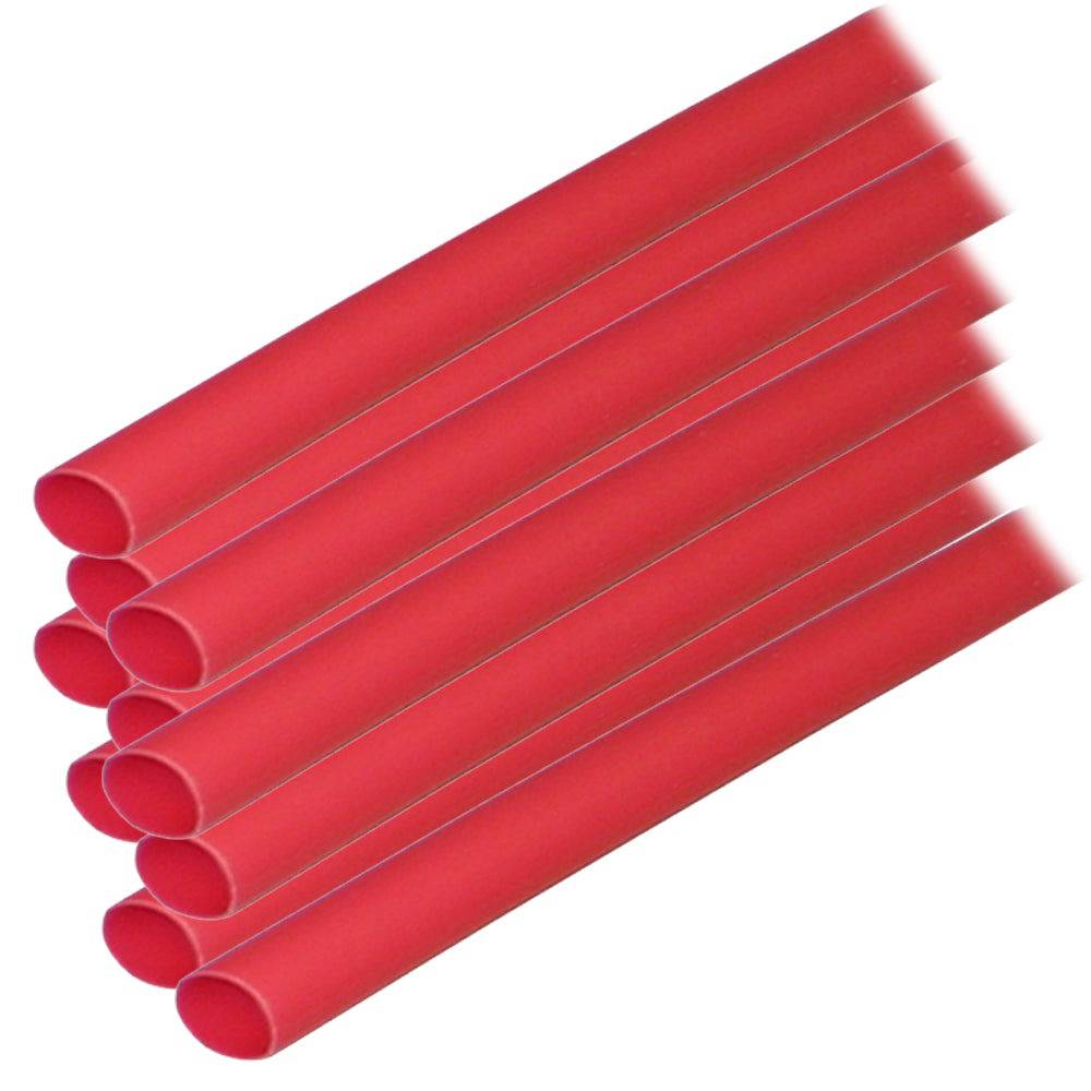 Ancor Adhesive Lined Heat Shrink Tubing (ALT) - 1/4" x 6" - 10-Pack - Red [303606] - Twin Screws Marine Service