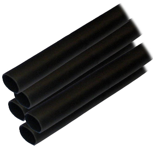 Ancor Adhesive Lined Heat Shrink Tubing (ALT) - 1/2" x 12" - 5-Pack - Black [305124] - Twin Screws Marine Service