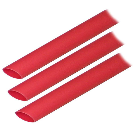 Ancor Adhesive Lined Heat Shrink Tubing (ALT) - 1/2" x 3" - 3-Pack - Red [305603] - Twin Screws Marine Service