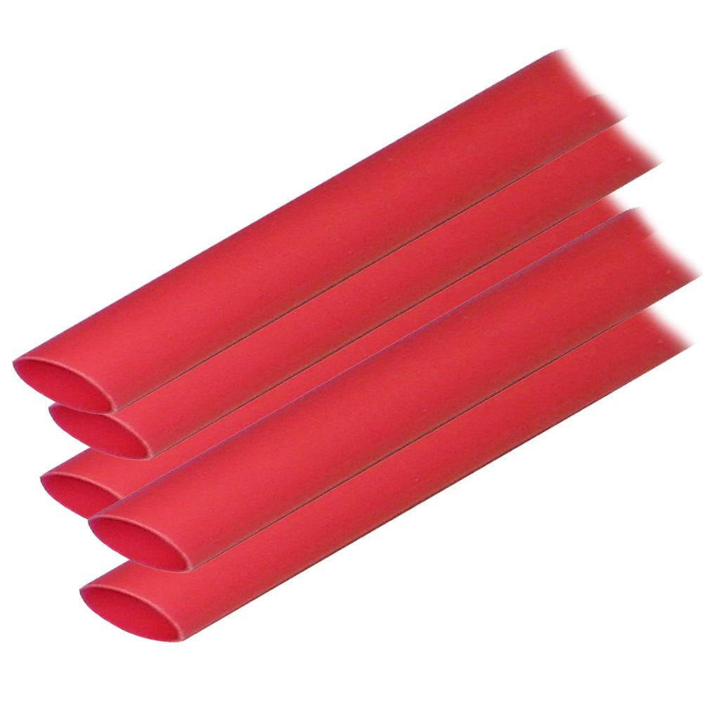 Ancor Adhesive Lined Heat Shrink Tubing (ALT) - 1/2" x 12" - 5-Pack - Red [305624] - Twin Screws Marine Service