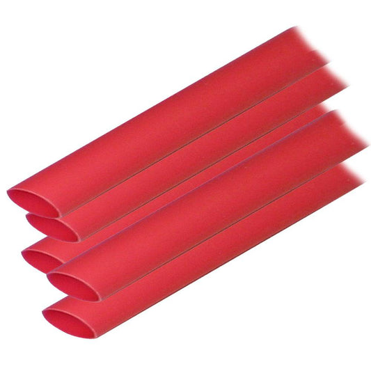 Ancor Adhesive Lined Heat Shrink Tubing (ALT) - 1/2" x 12" - 5-Pack - Red [305624] - Twin Screws Marine Service