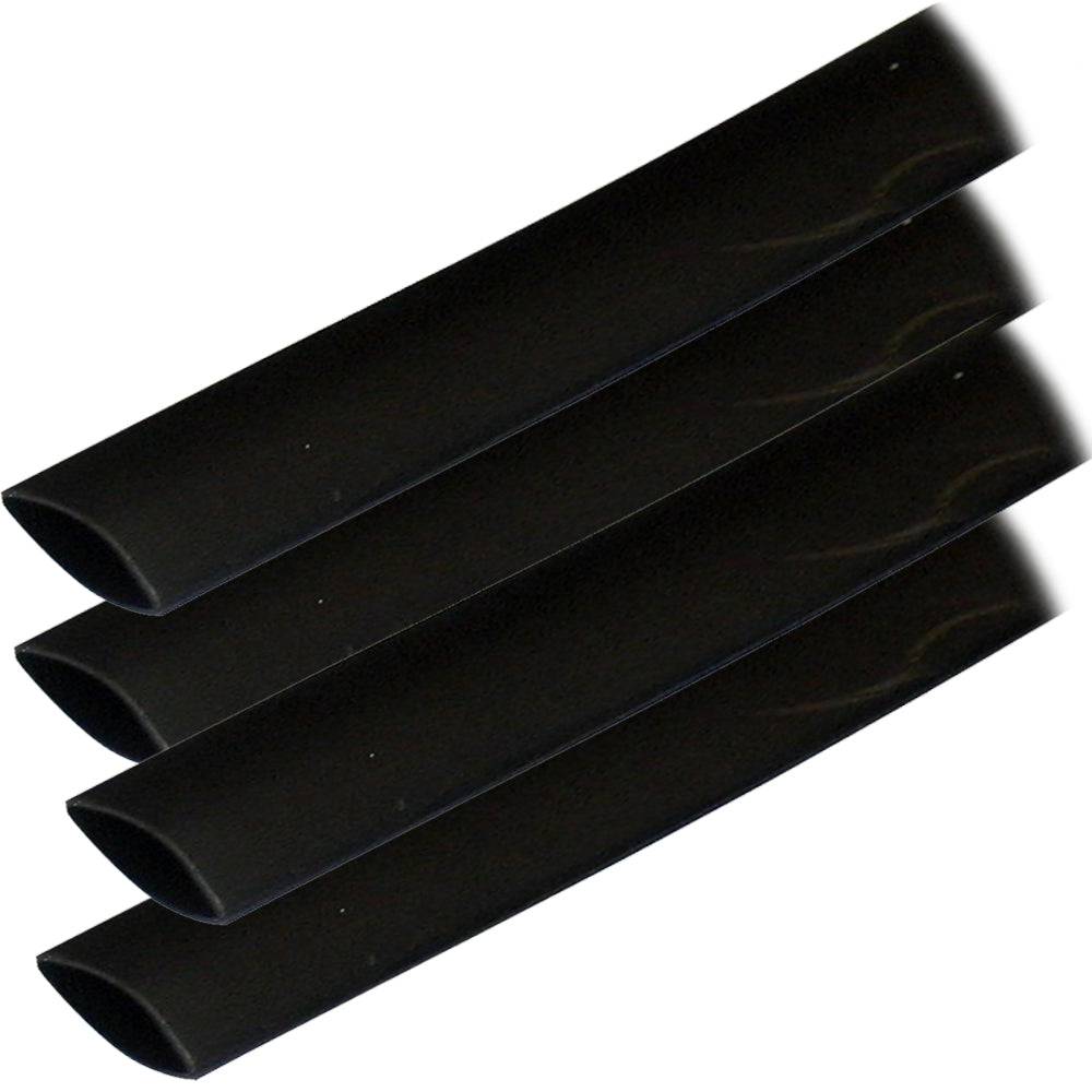 Ancor Adhesive Lined Heat Shrink Tubing (ALT) - 3/4" x 6" - 4-Pack - Black [306106] - Twin Screws Marine Service