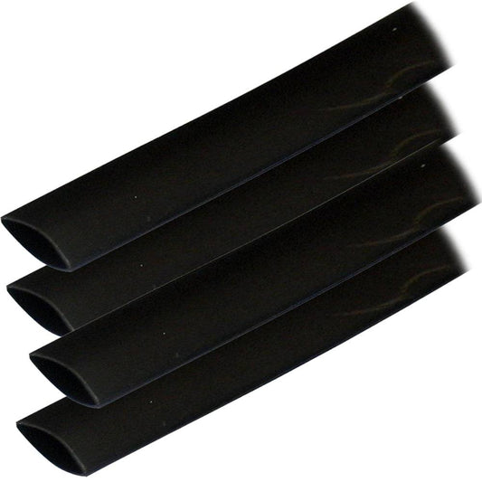 Ancor Adhesive Lined Heat Shrink Tubing (ALT) - 3/4" x 12" - 4-Pack - Black [306124] - Twin Screws Marine Service