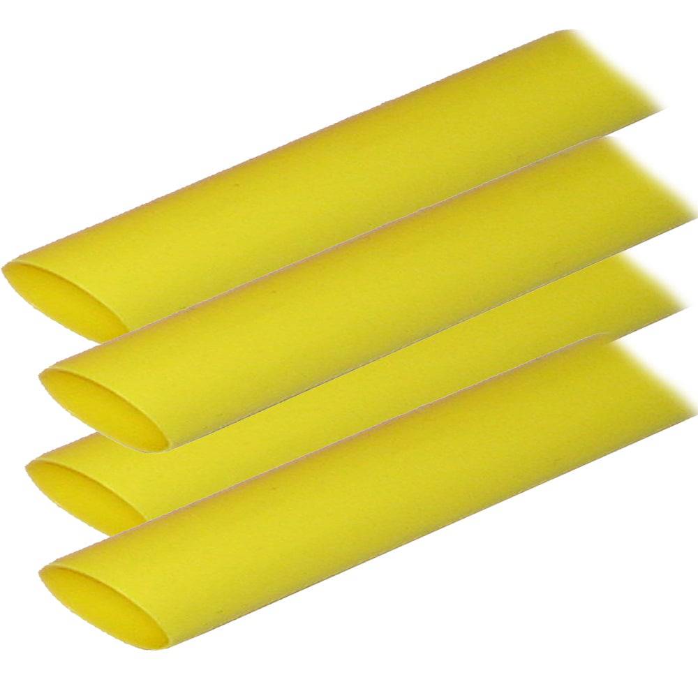 Ancor Adhesive Lined Heat Shrink Tubing (ALT) - 3/4" x 12" - 4-Pack - Yellow [306924] - Twin Screws Marine Service