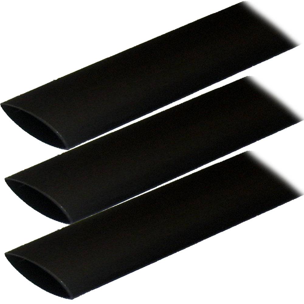 Ancor Adhesive Lined Heat Shrink Tubing (ALT) - 1" x 3" - 3-Pack - Black [307103] - Twin Screws Marine Service