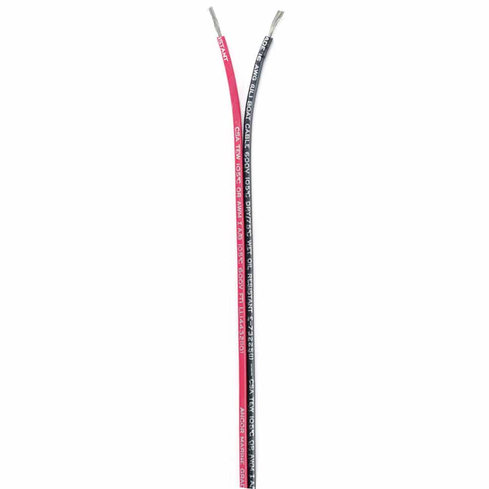 Ancor Ribbon Bonded Cable - 16/2 AWG - Red/Black - Flat - 500' [153150] - Twin Screws Marine Service