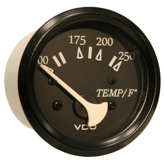 VDO Cockpit Marine 52mm (2-1/16") 250 F Water Temperature Gauge - Black Dial/Bezel [310-11801] - Twin Screws Marine Service