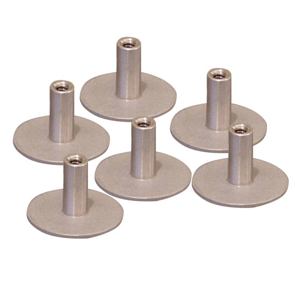 Weld Mount Stainless Steel Standoff 1.25" Base  1/4" x 20 Thread .75    Tall - 6-Pack [142012304] - Twin Screws Marine Service