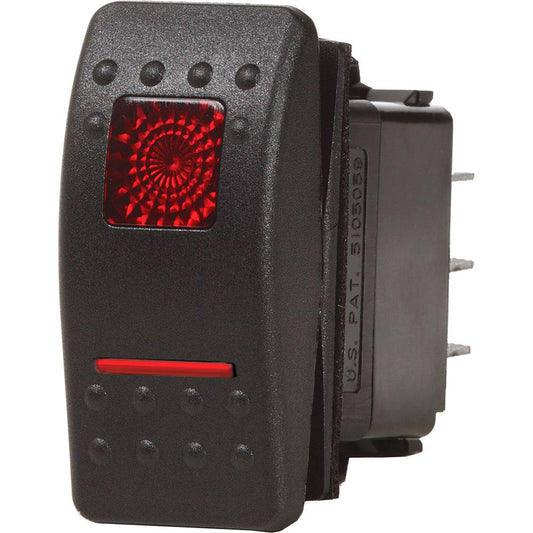 Blue Sea 7936 Contura II Switch DPDT Black - ON-OFF-ON [7936] - Twin Screws Marine Service