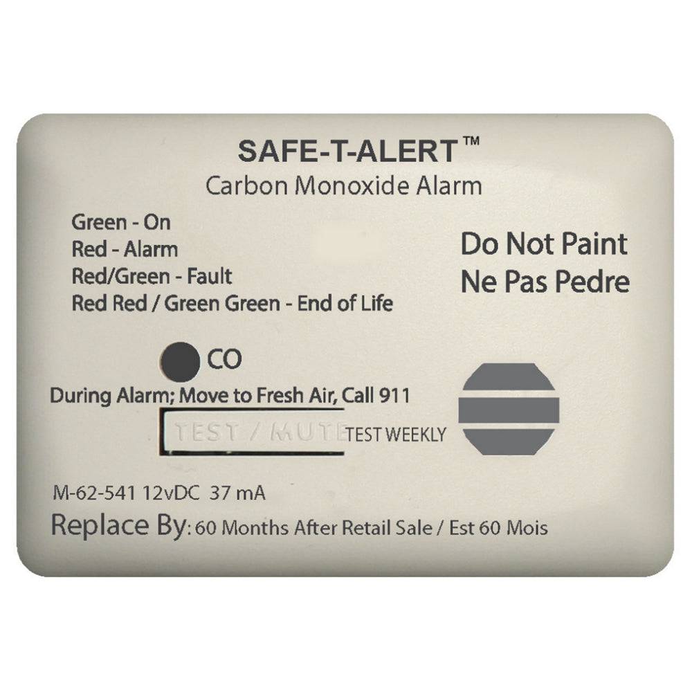 Safe-T-Alert 62 Series Carbon Monoxide Alarm - 12V - 62-541-Marine Surface Mount - White [62-541-MARINE] - Twin Screws Marine Service
