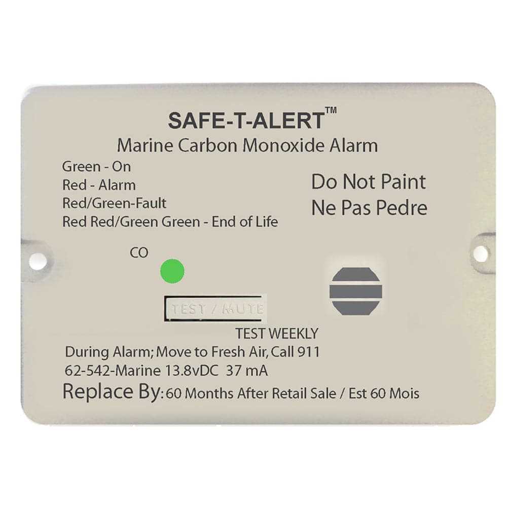 Safe-T-Alert 62 Series Carbon Monoxide Alarm w/Relay - 12V - 62-542-Marine-RLY-NC - Flush Mount - White [62-542-MARINE-RLY-NC] - Twin Screws Marine Service
