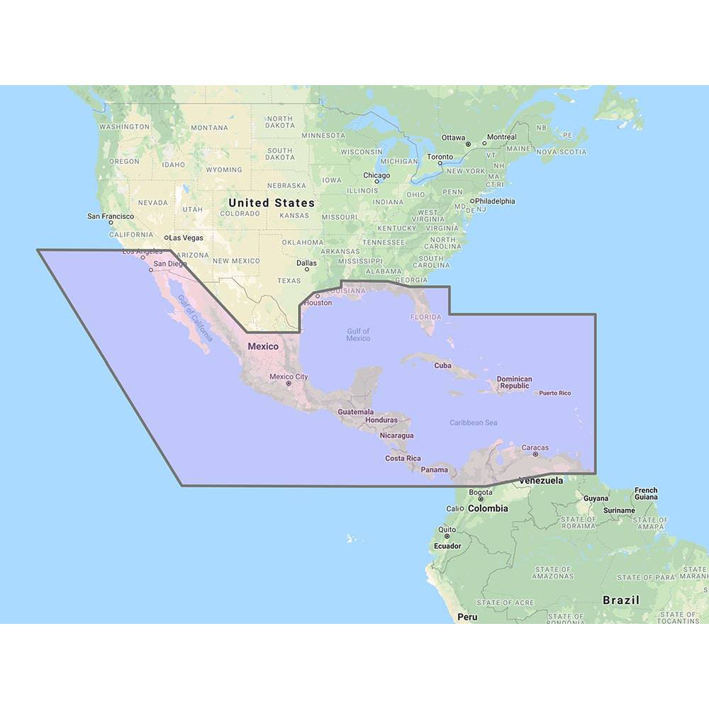 Furuno Central America, Caribbean  Part of Mexico Vector Chart - 3D Data  Standard Resolution Satellite Photos - Unlock Code [MM3-VNA-027] - Twin Screws Marine Service