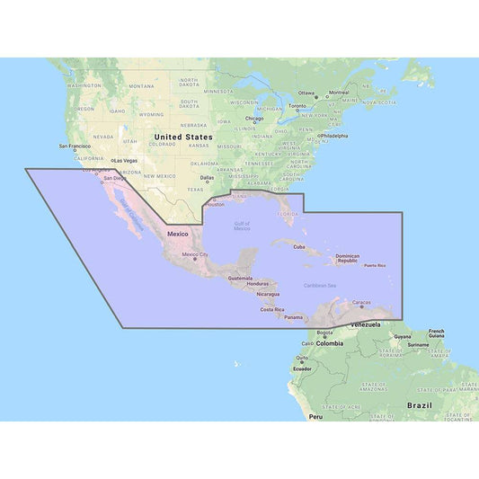 Furuno Central America, Caribbean  Part of Mexico Vector Chart - 3D Data  Standard Resolution Satellite Photos - Unlock Code [MM3-VNA-027] - Twin Screws Marine Service