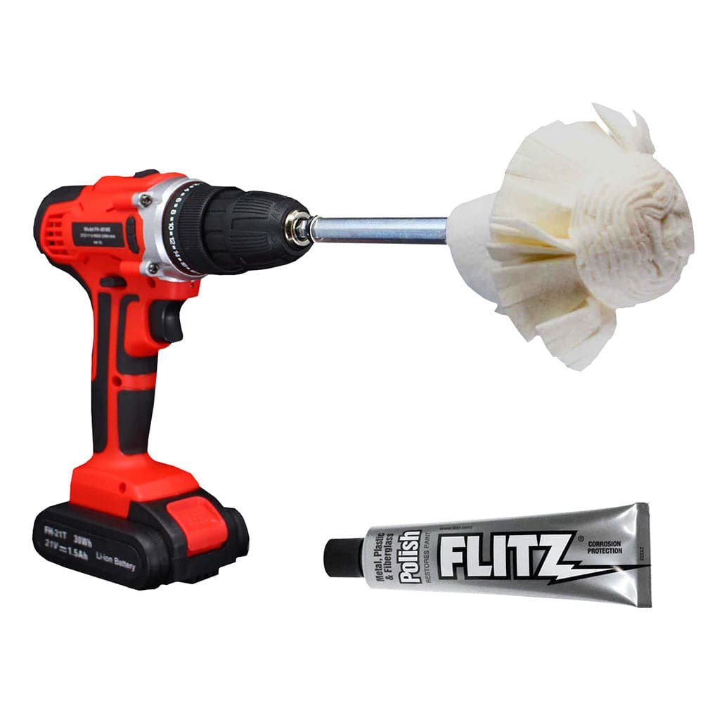 Flitz Buff Ball - Super Mini 2" - White w/1.76oz Tube Flitz Polish [SM 10250-50] - Twin Screws Marine Service