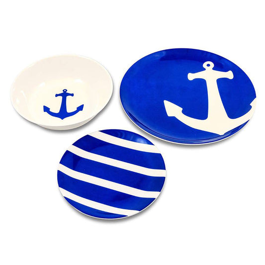 Camco 12-Piece Dinnerware Set - BPA Free - Serves 4 [41951] - Twin Screws Marine Service