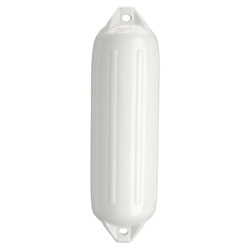 Polyform NF-4 Heavy Duty Twin Eye Fender 6.4" X 21.6" - White [NF-4 WHITE] - Twin Screws Marine Service