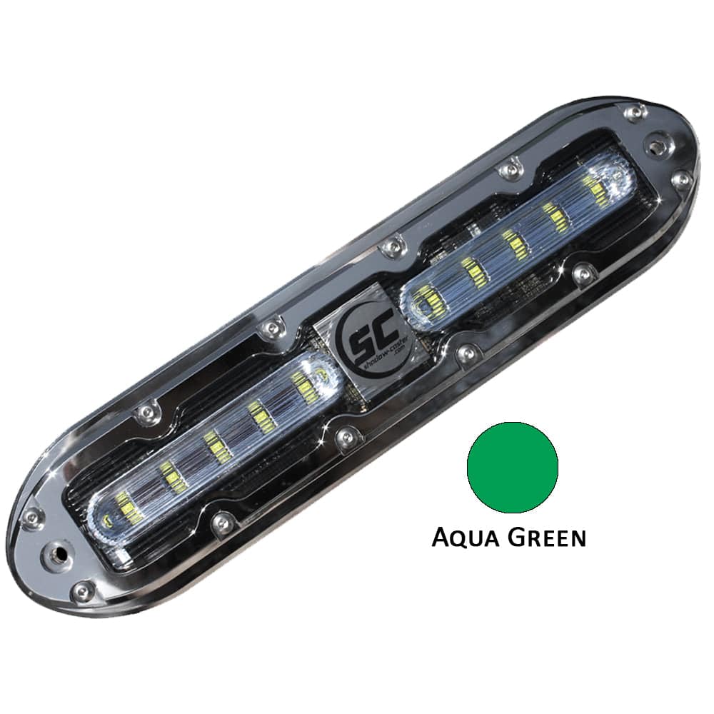 Shadow-Caster SCM-10 LED Underwater Light w/20' Cable - 316 SS Housing - Aqua Green [SCM-10-AG-20] - Twin Screws Marine Service