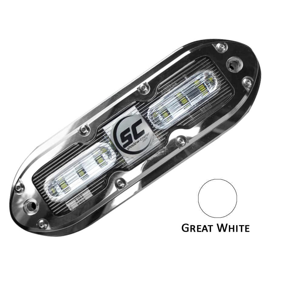 Shadow-Caster SCM-6 LED Underwater Light w/20' Cable - 316 SS Housing - Great White [SCM-6-GW-20] - Twin Screws Marine Service
