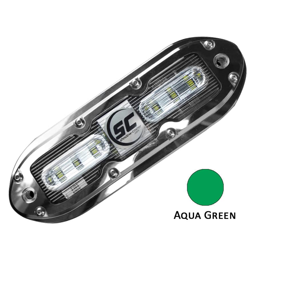 Shadow-Caster SCM-6 LED Underwater Light w/20' Cable - 316 SS Housing - Aqua Green [SCM-6-AG-20] - Twin Screws Marine Service