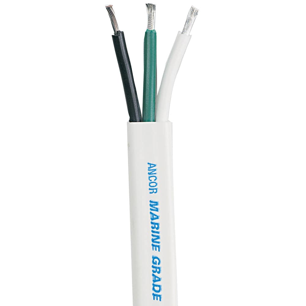 Ancor White Triplex Cable - 6/3 AWG - Flat - 50' [130705] - Twin Screws Marine Service
